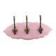 Pink Antique Small Wall Wooden Iron Hooks